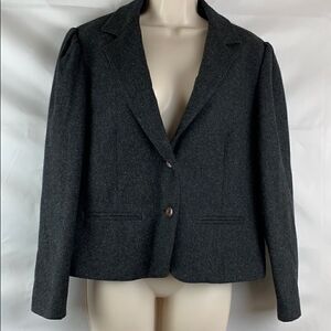 Bobbie Brooks Bryn Mawr grey wool blend blazer
